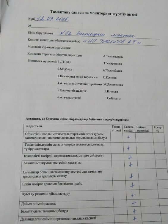 Бракераж комиссиясының тексеріс барысы