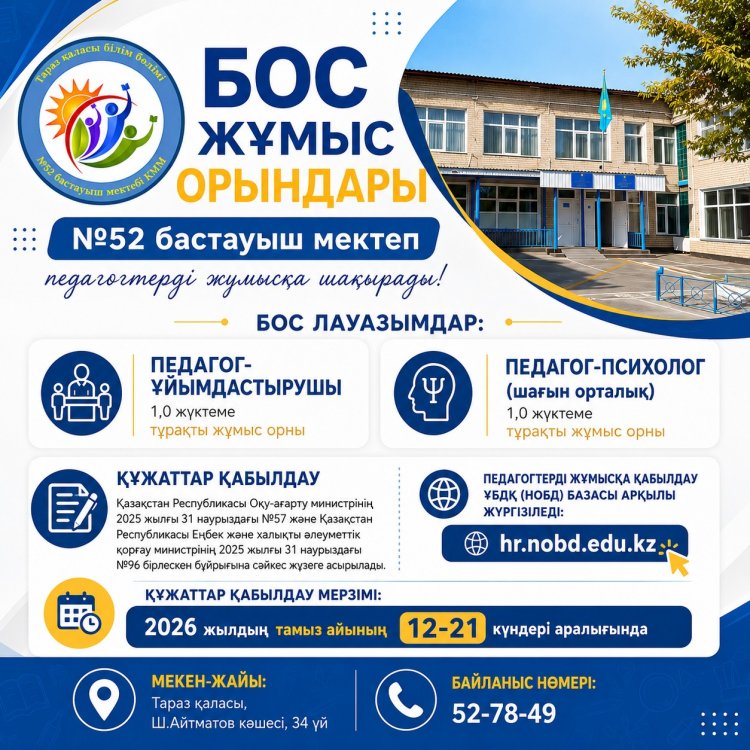 Бос жұмыс орындары